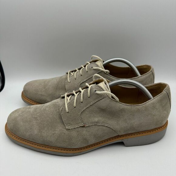 Cole Haan Other - Cole‎ Haan Grand OS Mens 10 M Beige Suede Leather Oxford Plain Toe Casual FLAW